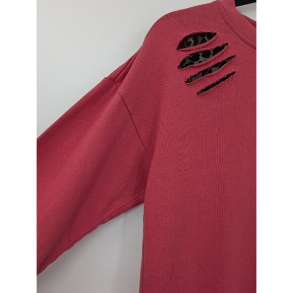 Wonder Woman 1984 Twofer Sweatshirt Size L Distressed Leopard Grunge Y2K Comics - Picture 4 of 11